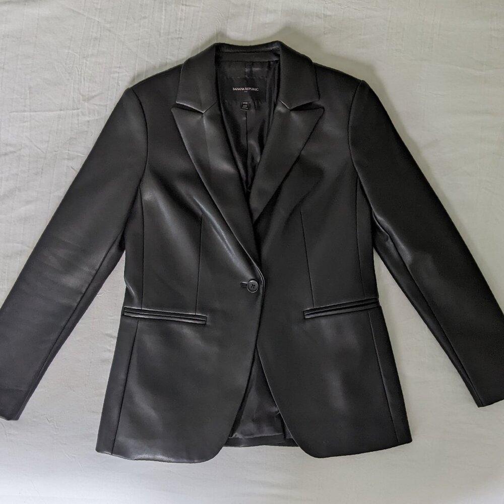 Banana Republic Factory Faux Leather Blazer